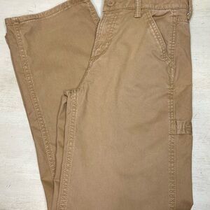 Gap Kids Brown Carpenter Pants Boy Size 12 Tan Khaki Bottoms